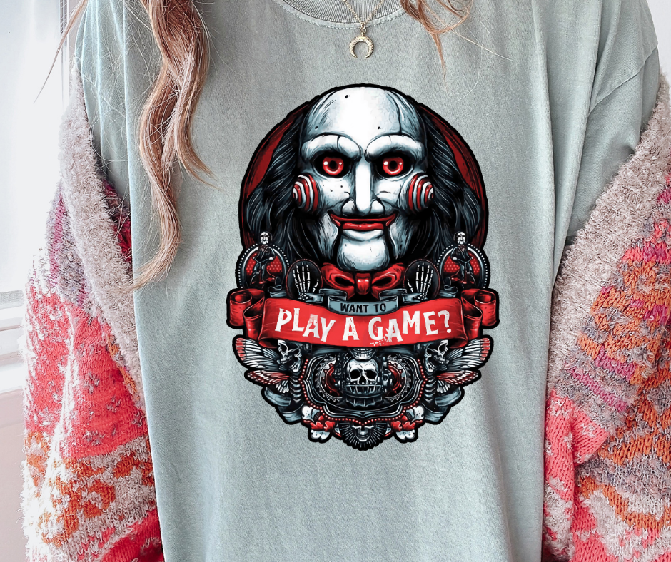 Saw Play a Game DTF Transfer 06027