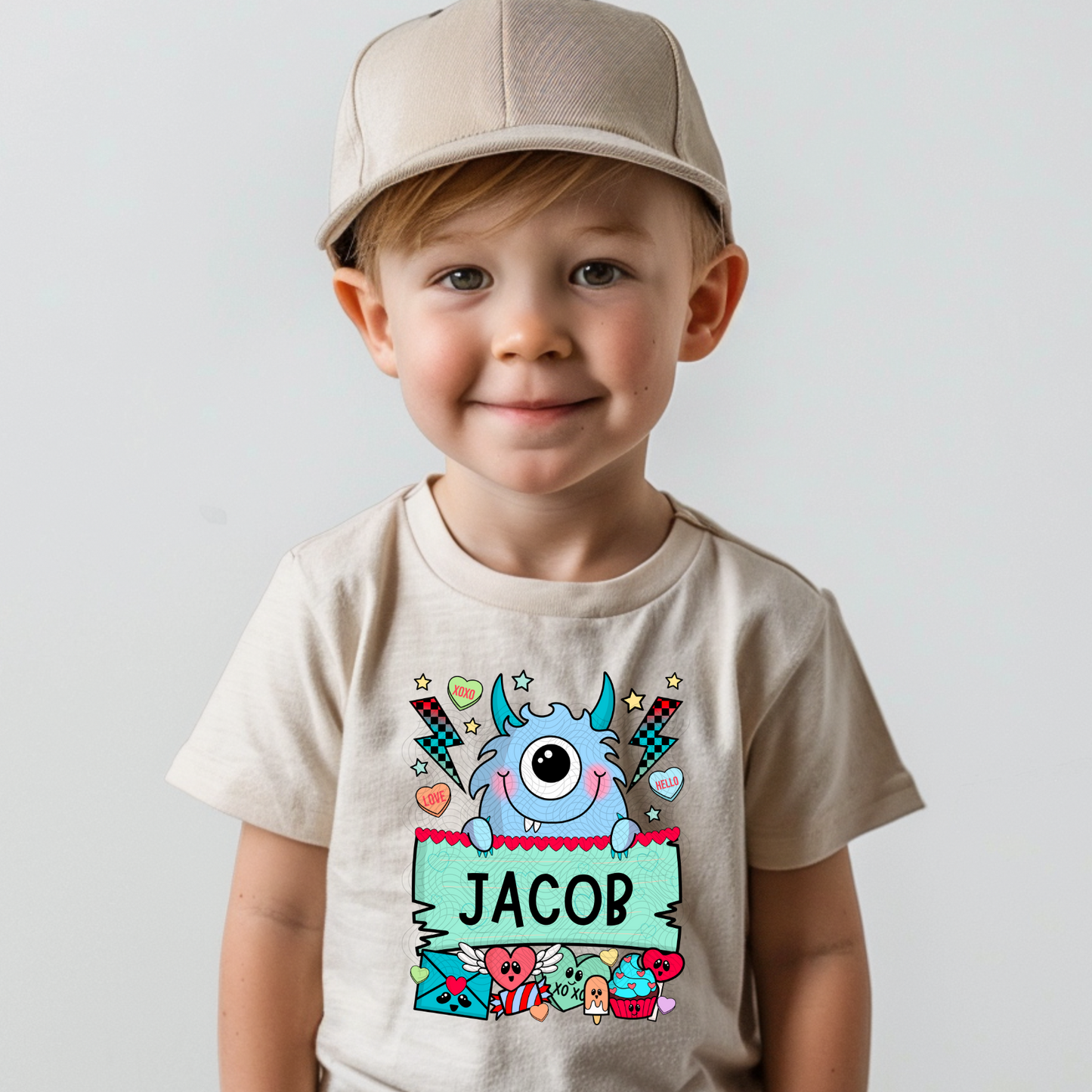 Blue Valentine Monster Boy Name Plate 04137