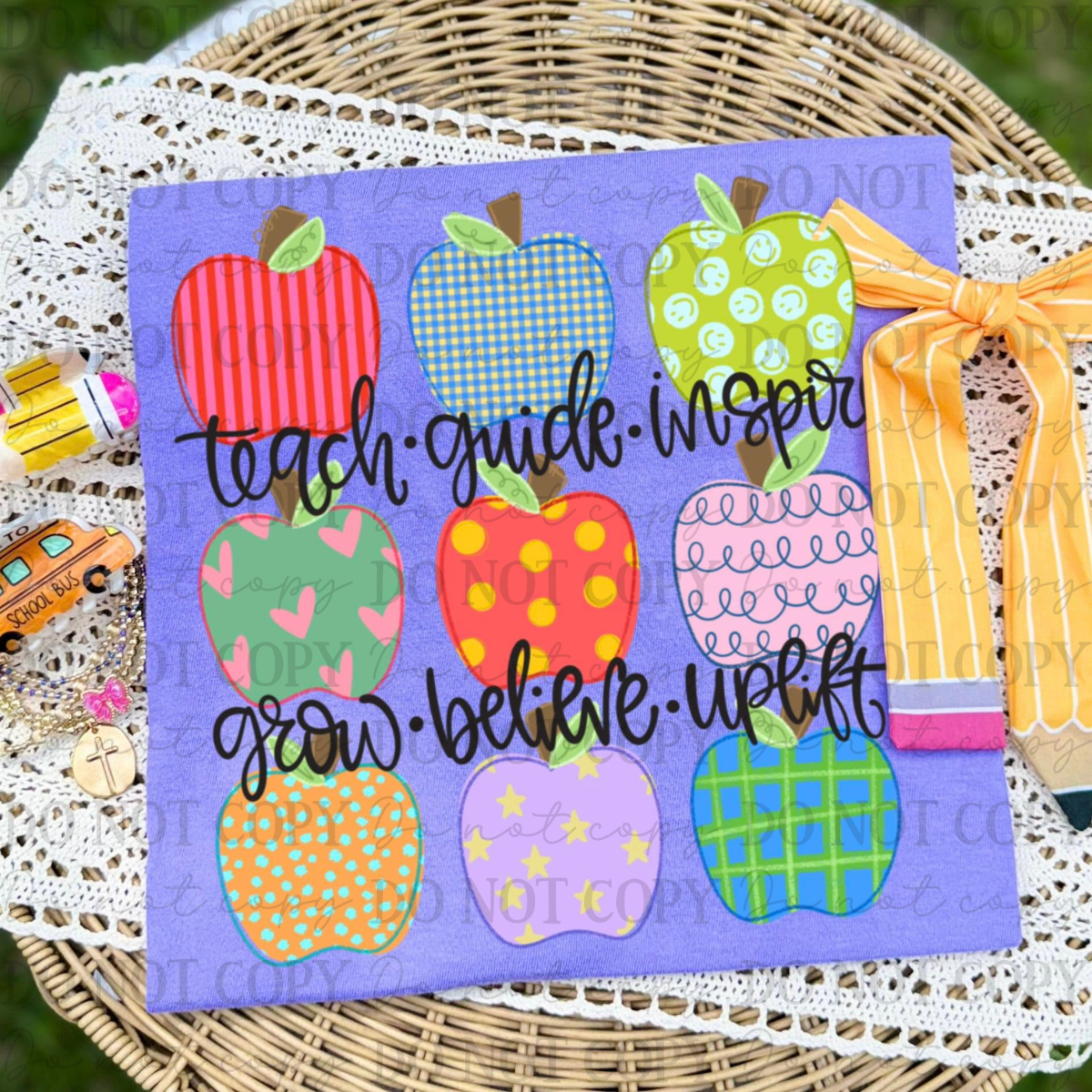 Teach Guide Inspire Grow Believe Uplift Apples 08670