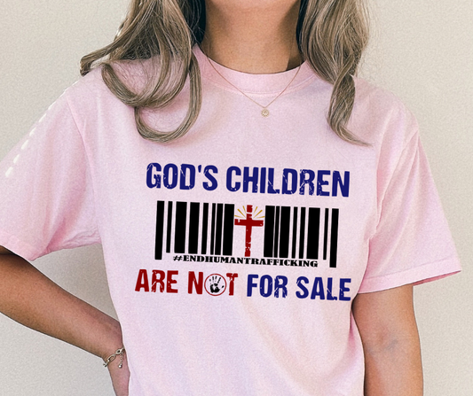 God's Children Are Not for Sale Barcode DTF Transfer 06134