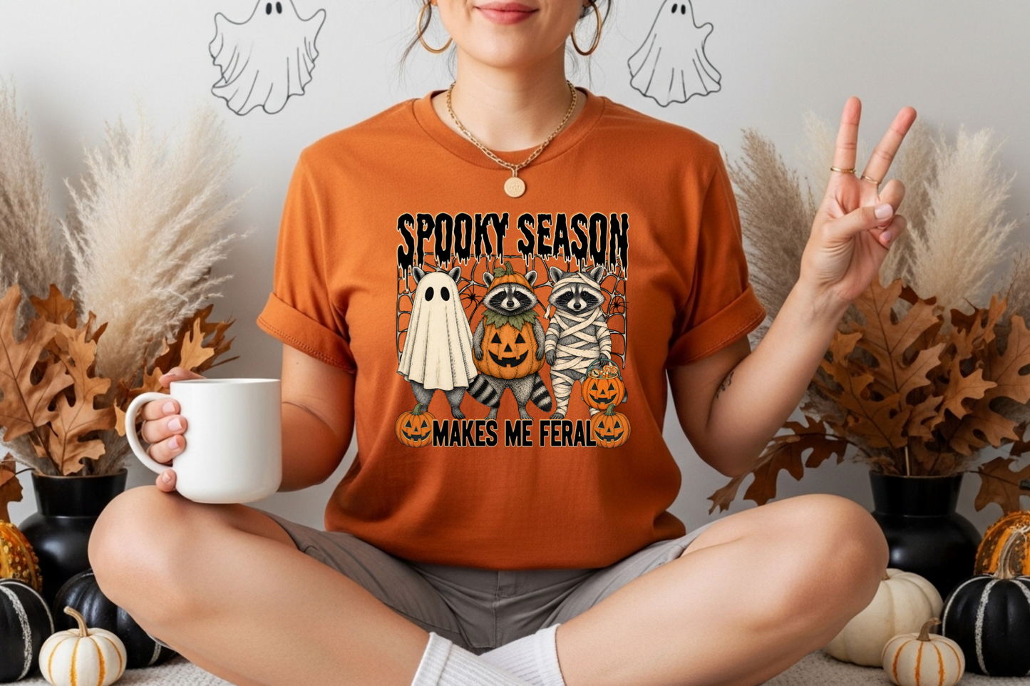 Spooky Season Makes Me Feral Raccoon 08898