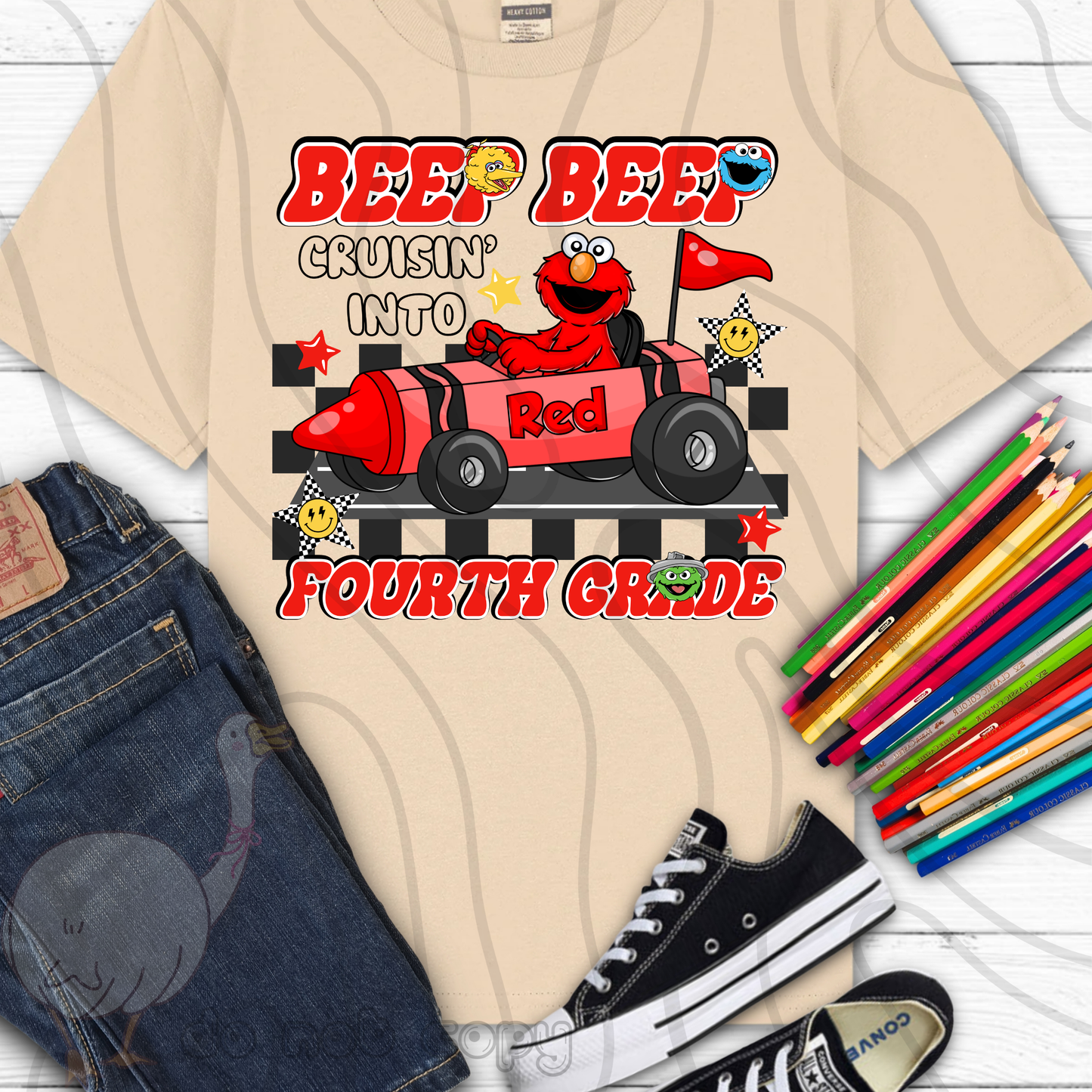 Beep Beep Cruisin into Grade Elmo (Choose Yours) 08697