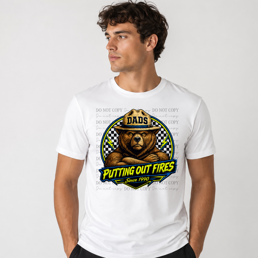 Colorful Smokey Bear Dads Putting Out Fires 08359