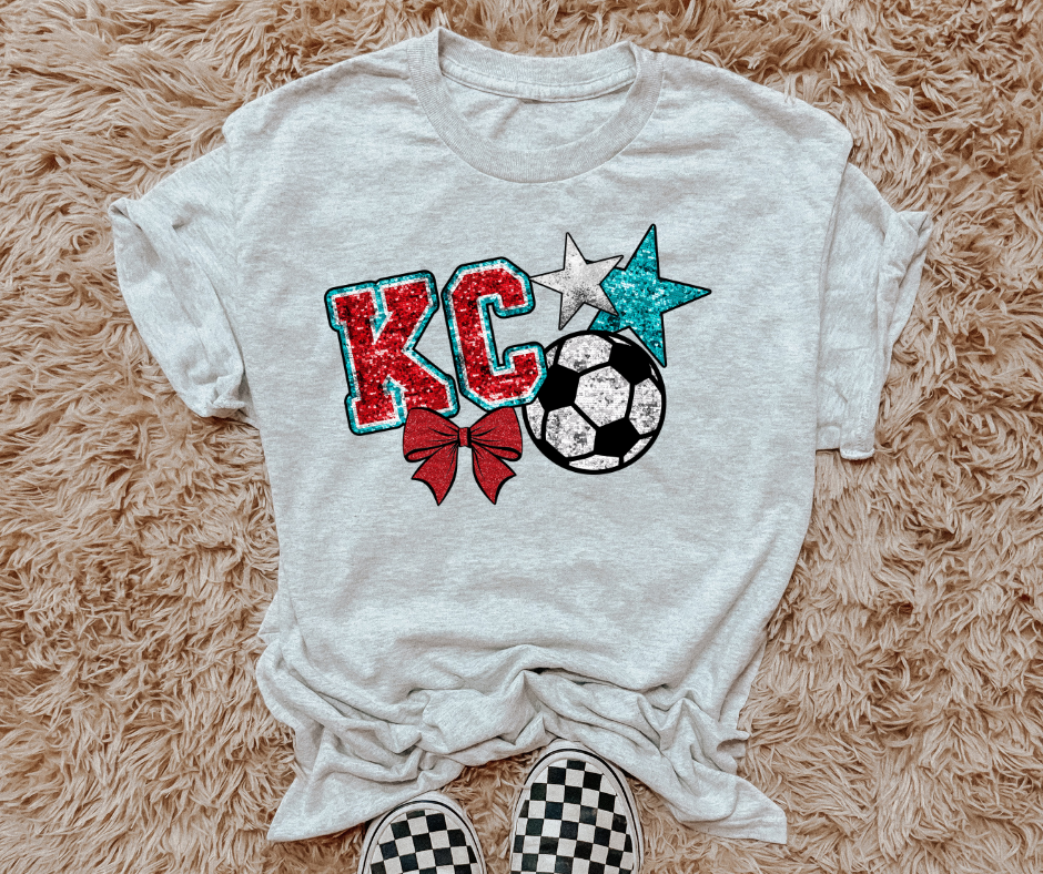 Faux Glitter KC Soccer 07953