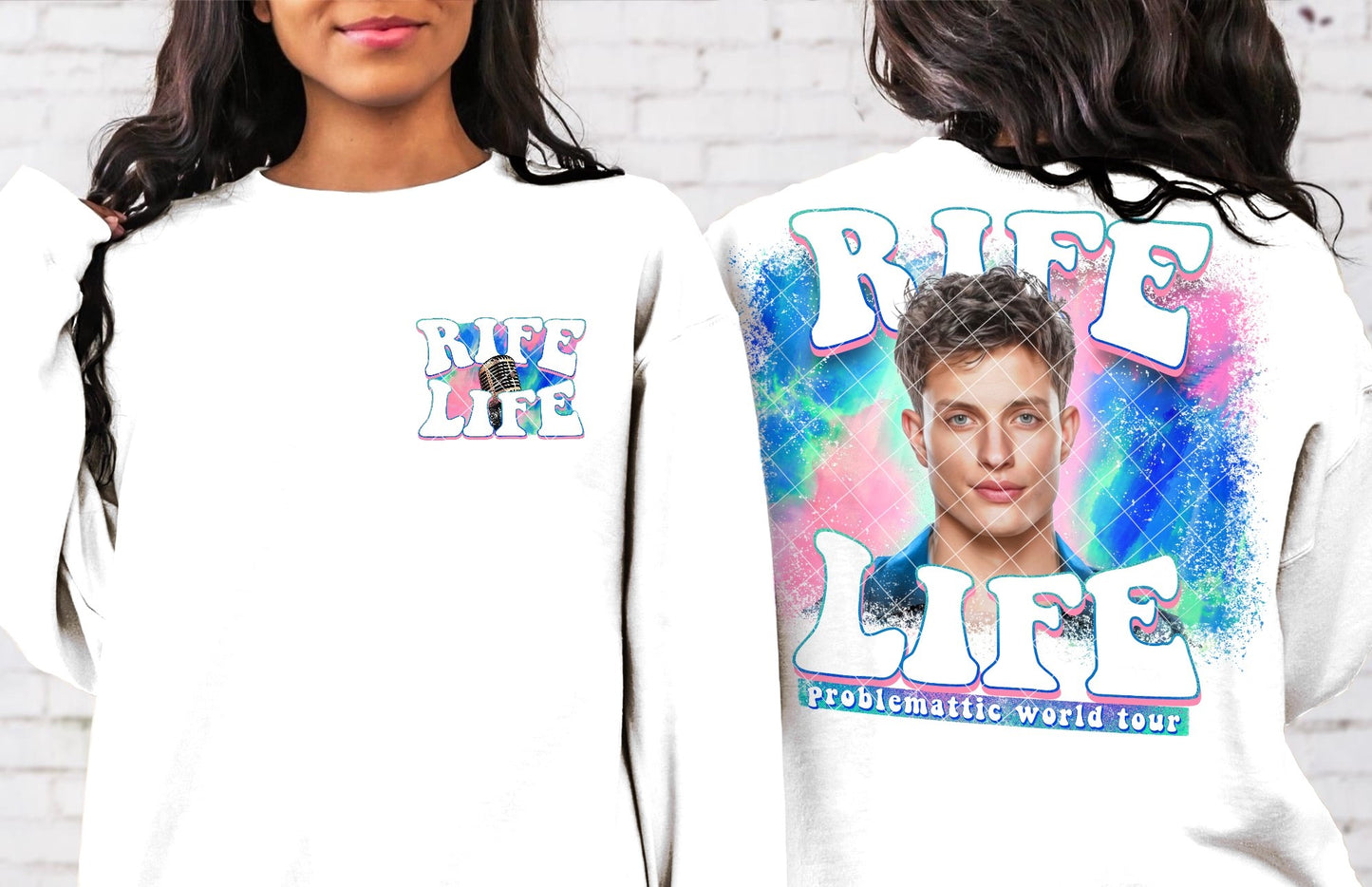 Problematic World Tour with Rife Life pocket GALACY DTF Transfer 05703