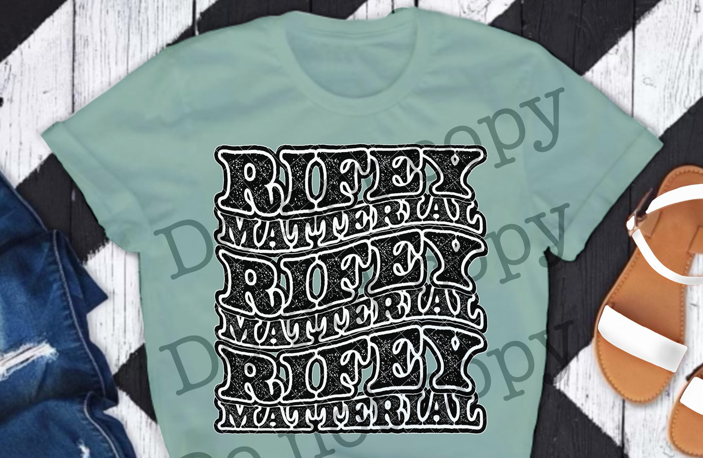 Riffy MATTerial BLACK DTF Transfer 05697