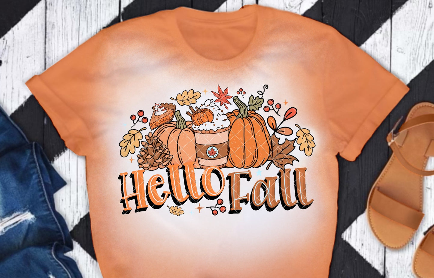 Hello Fall Collage DTF Transfer 05676