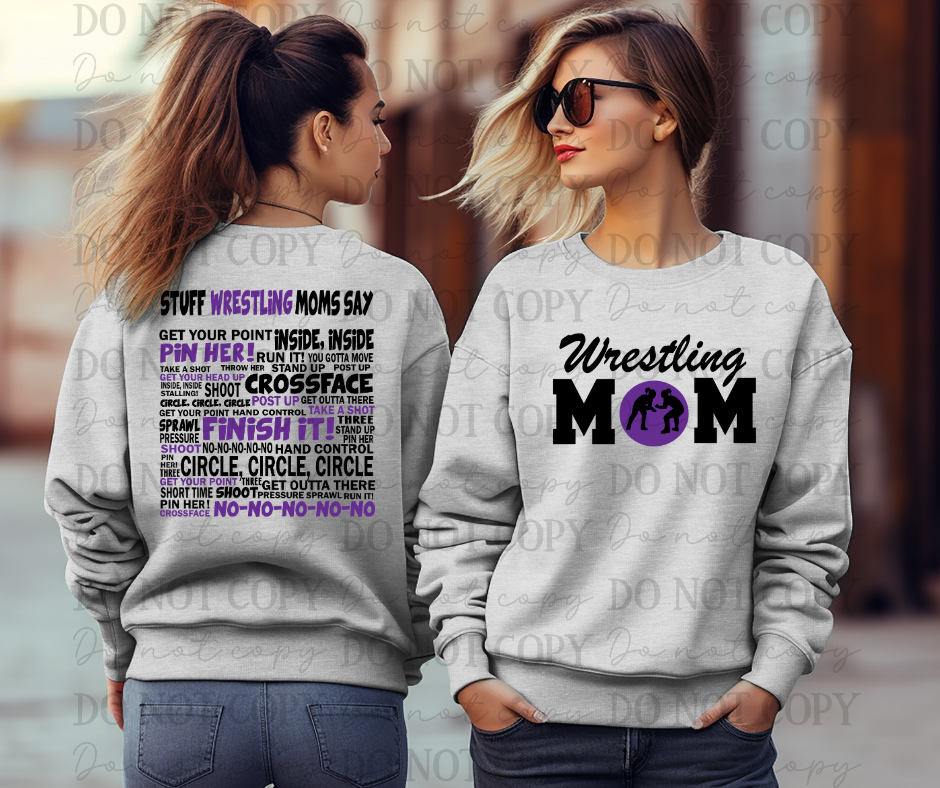 Wrestling Mom Girl BACK ONLY (Choose Yours) 03600