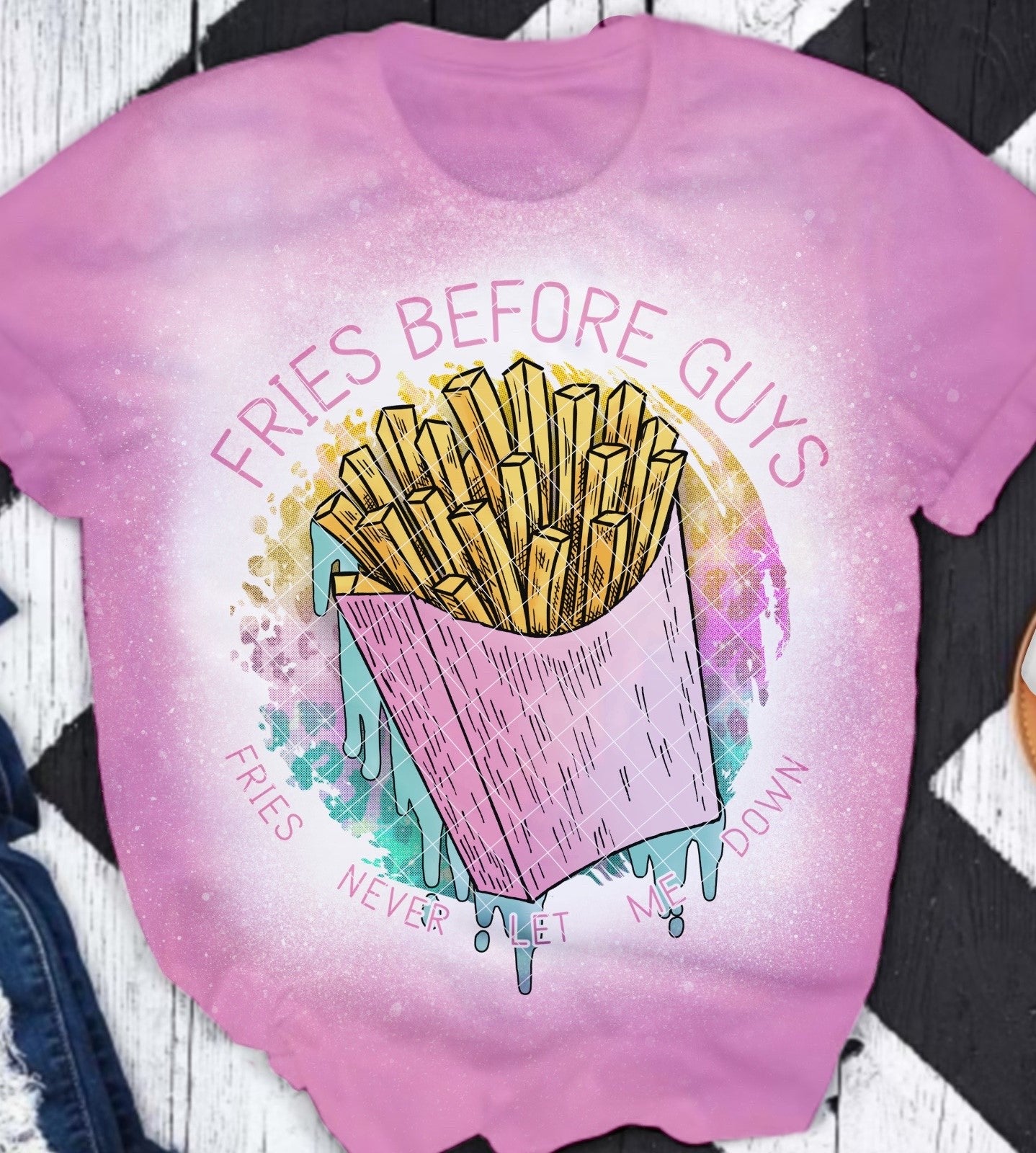 Fries Before Guys Pink DTF Transfer 05611