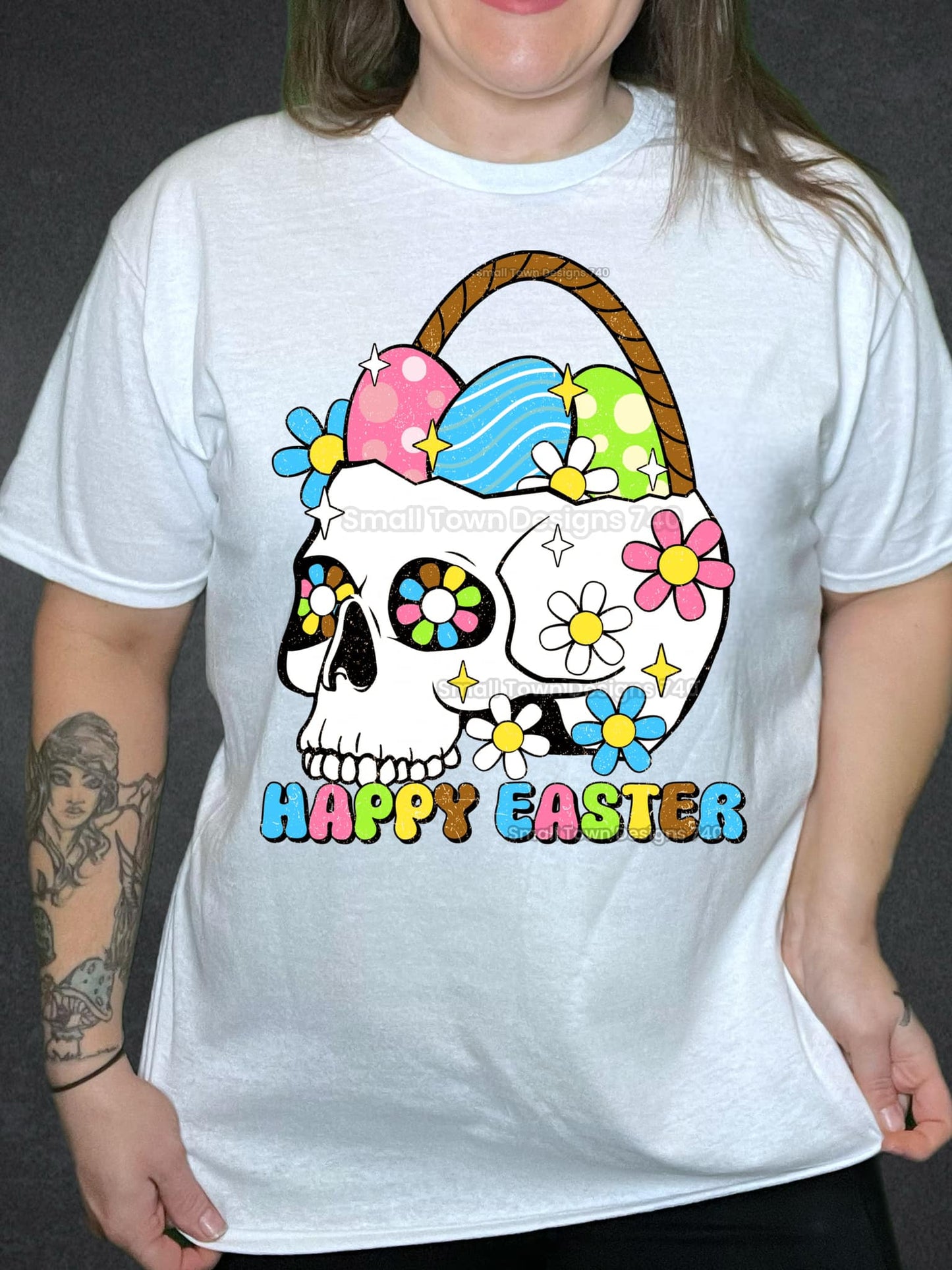 Happy Easter Skellie Basket 03542