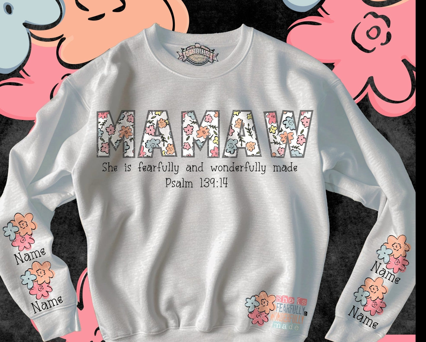 Floral Mom (and Others) FRONT ONLY DTF Transfer 05225
