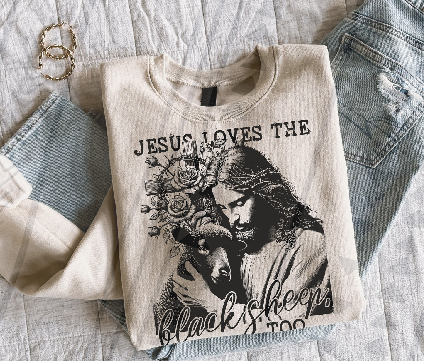 Jesus loves the blacksheep too DTF Transfer 03651