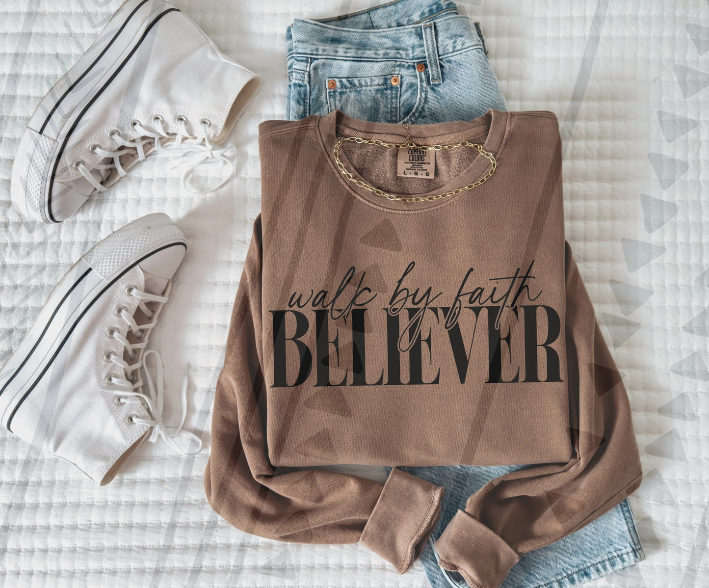 Walk by faith believer DTF Transfer 03648