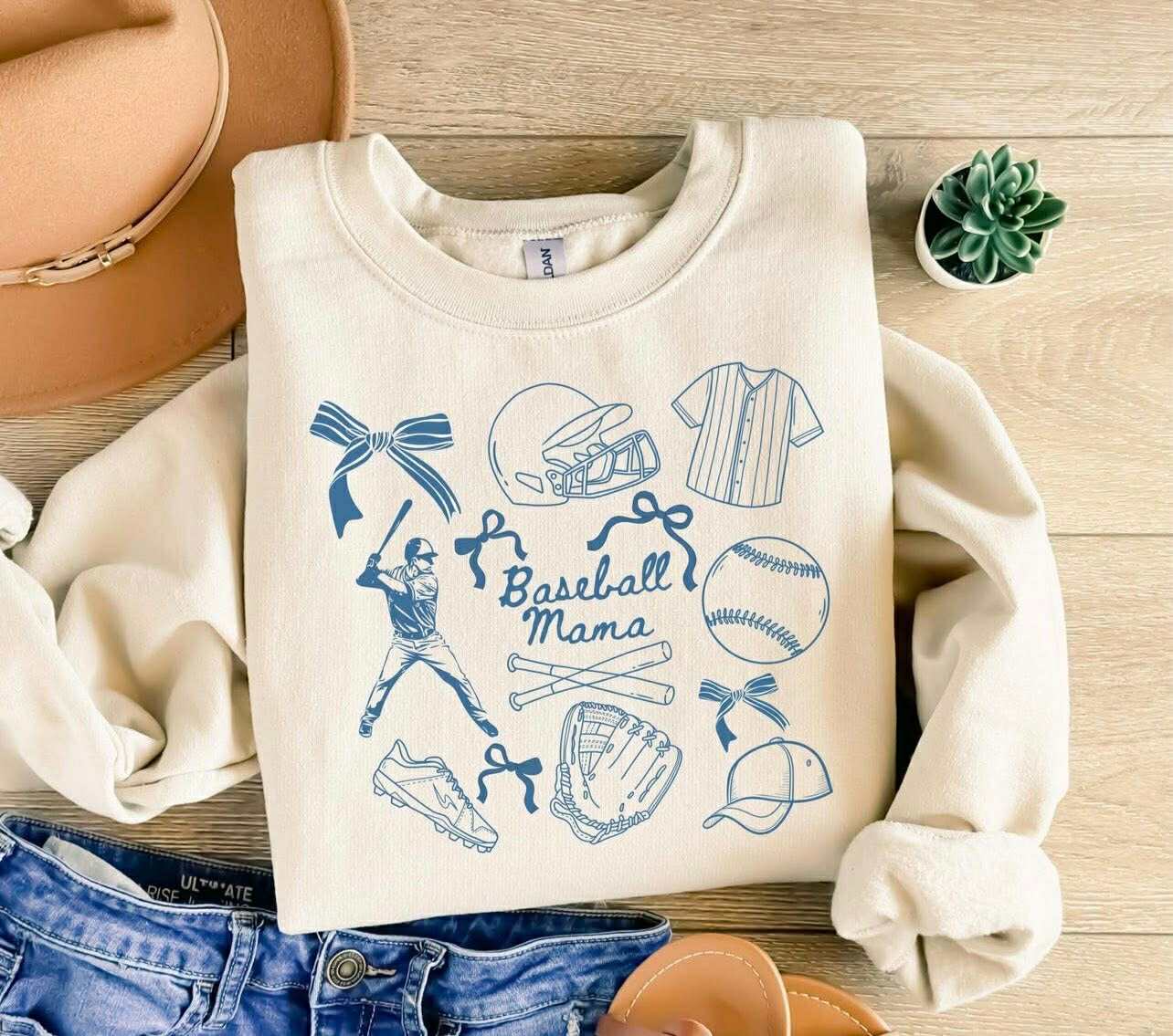 Blue Baseball Mama Coquette Collage 02383