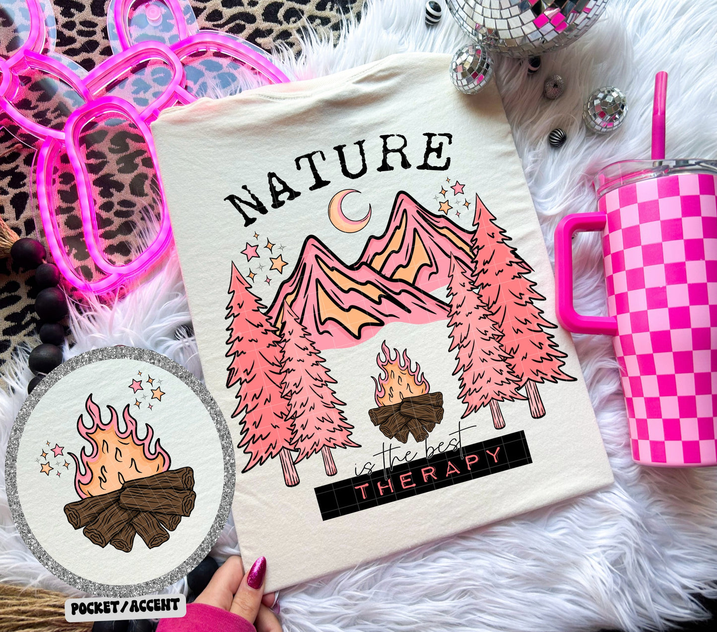 Pink Nature Is the Best Therapy (BACK ONLY) 01038