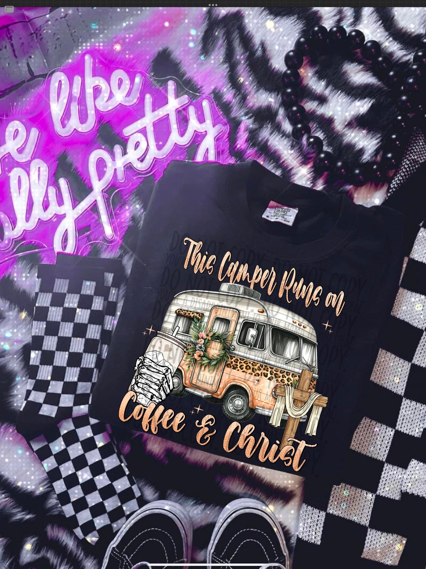 This Camper Runs on Coffee and Christ 01704