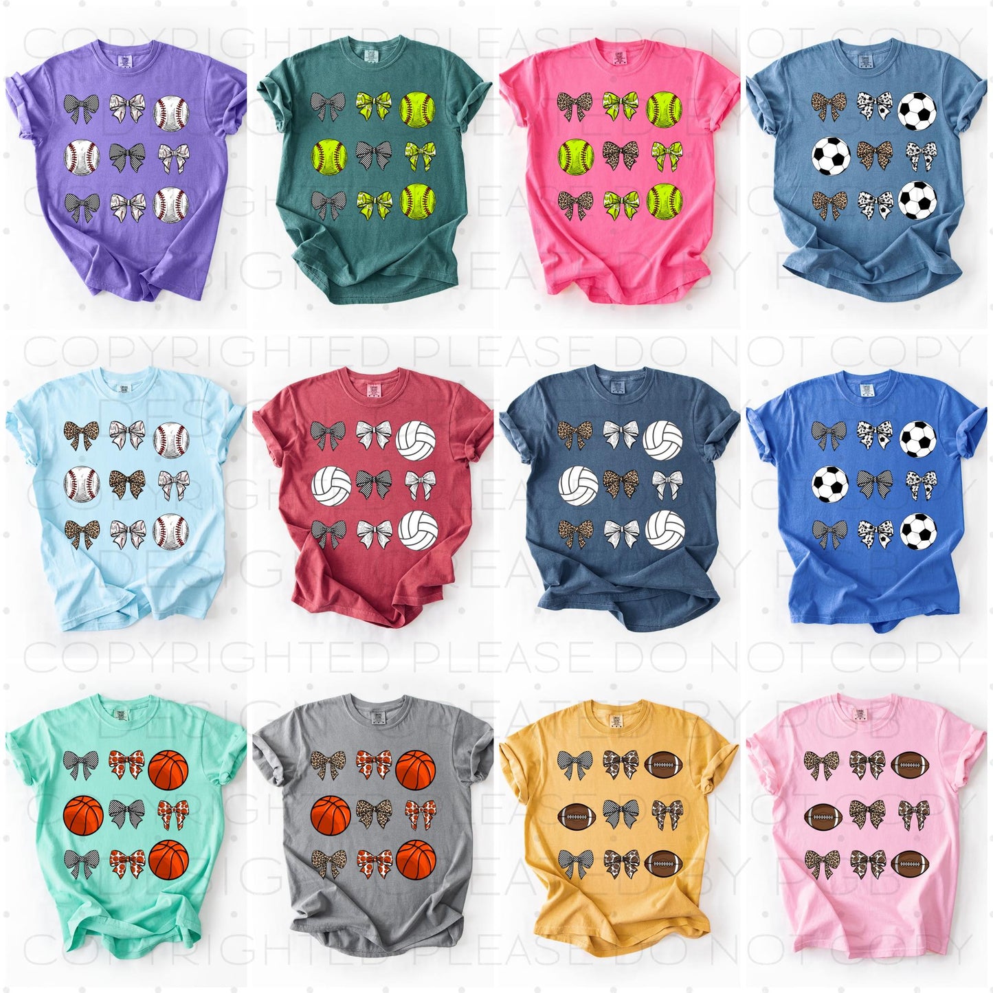 Sports Coquette Bow Collage (Choose Yours) 01371