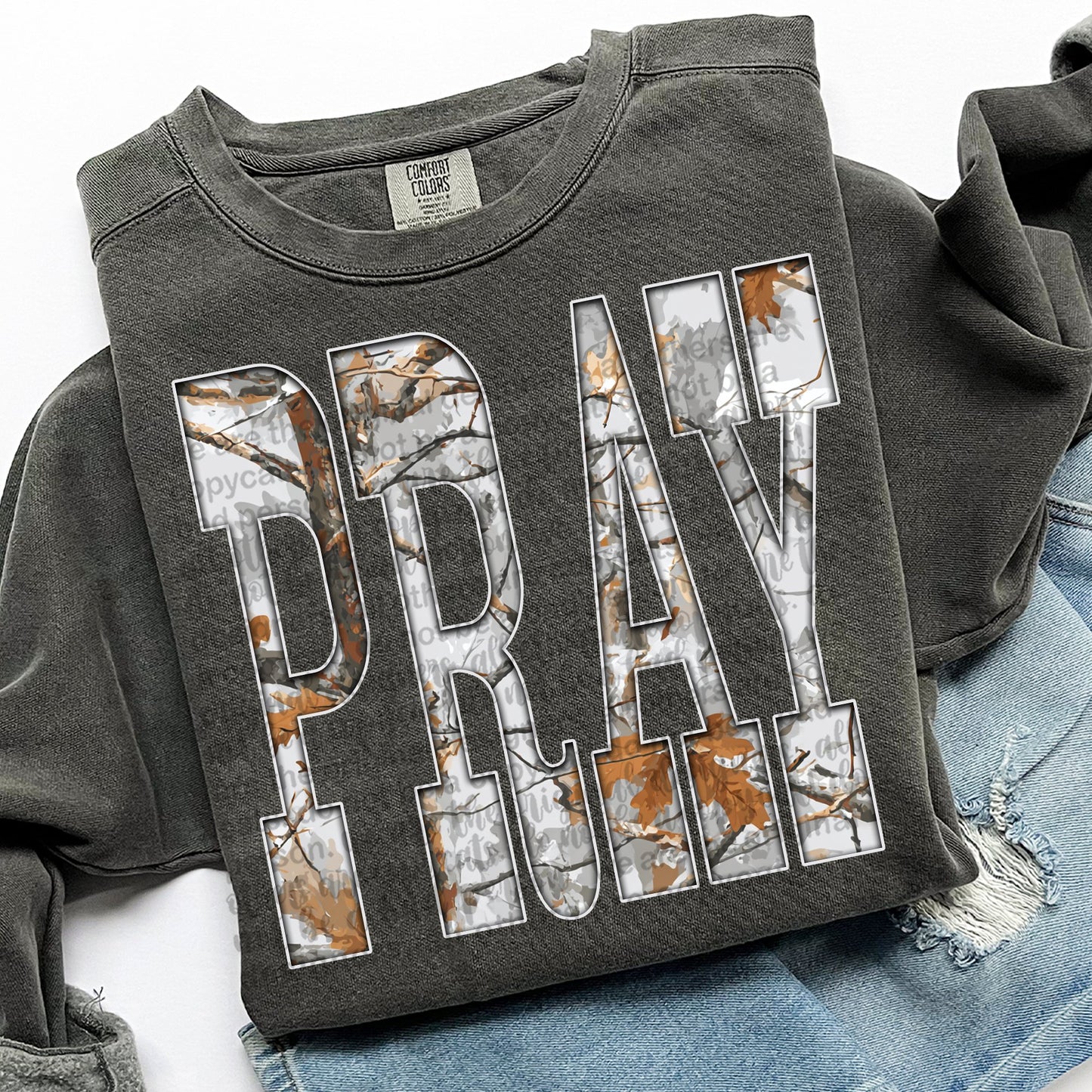 Gray Camo Pray 00734