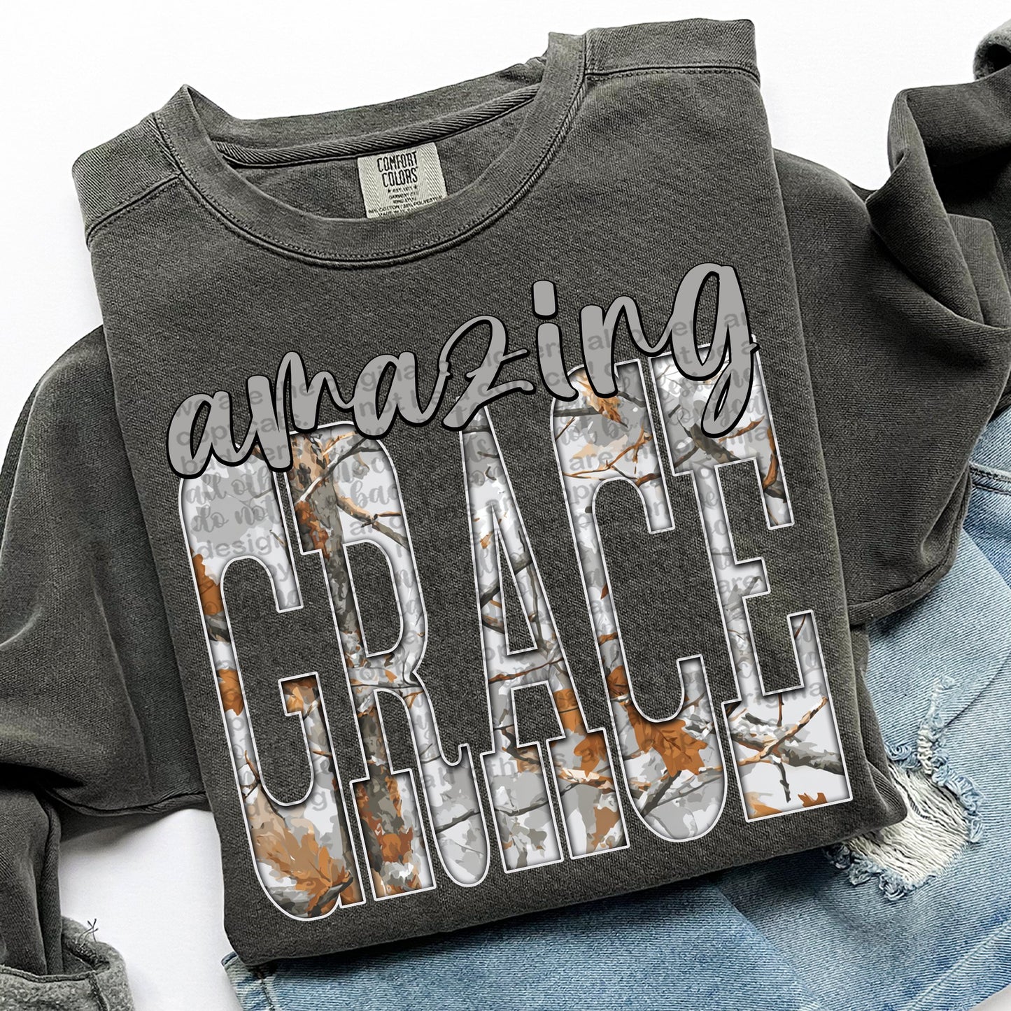 Gray Camo Amazing Grace 00661