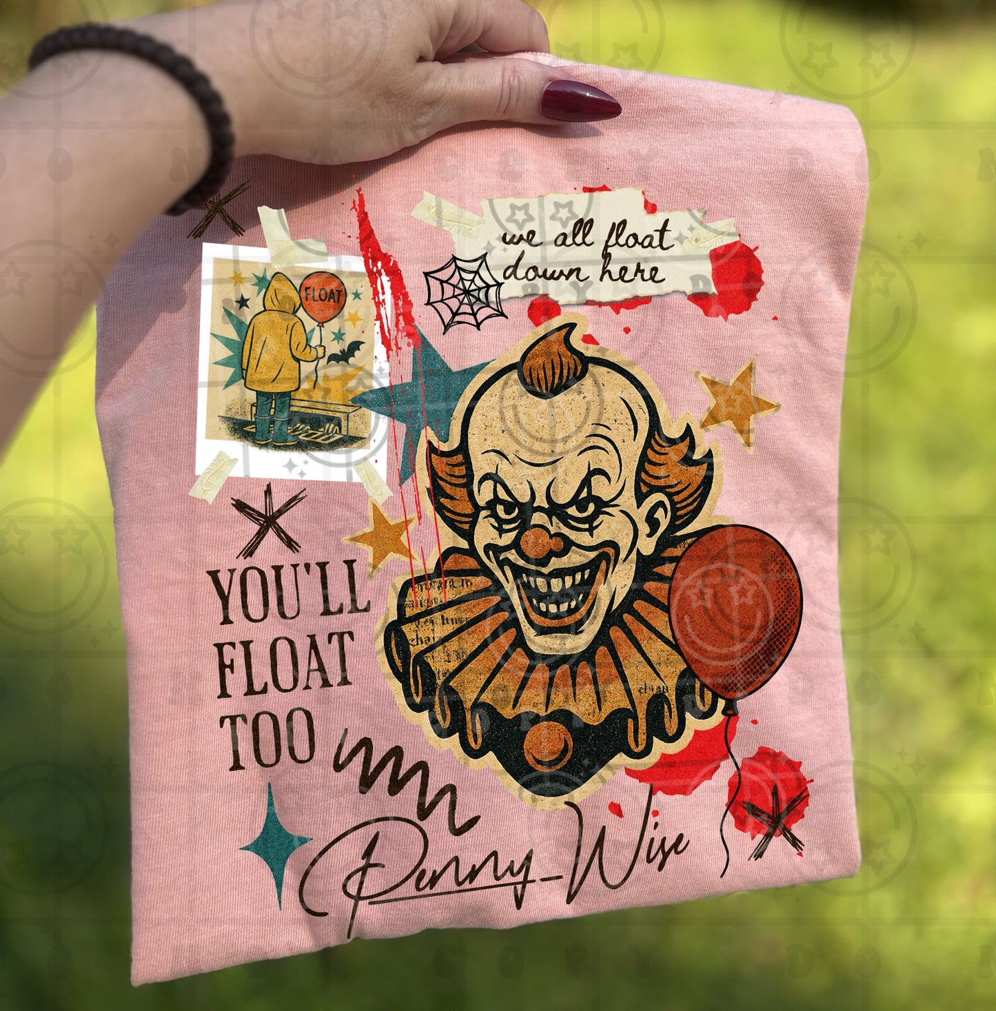 Vintage Horror Collage Pennywise 00720