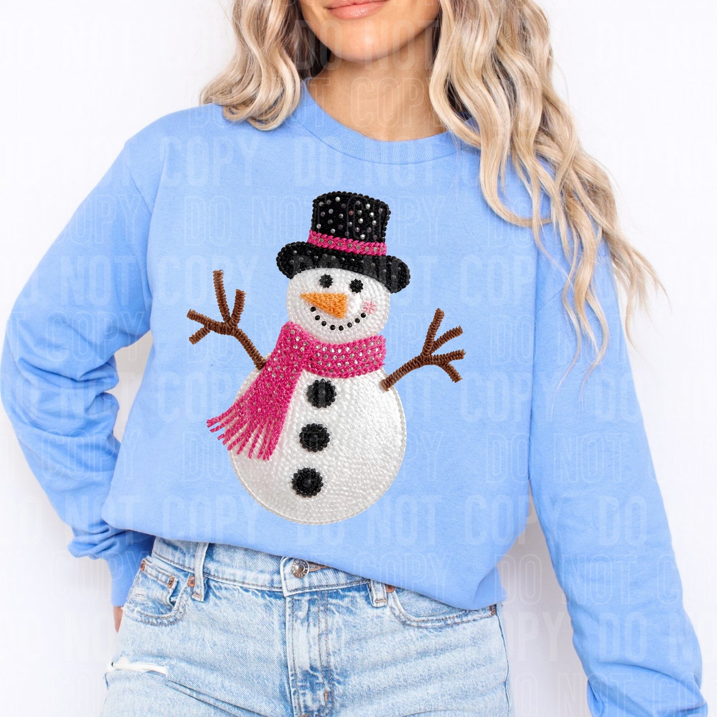 Faux Snowman Pink Scarf 00313
