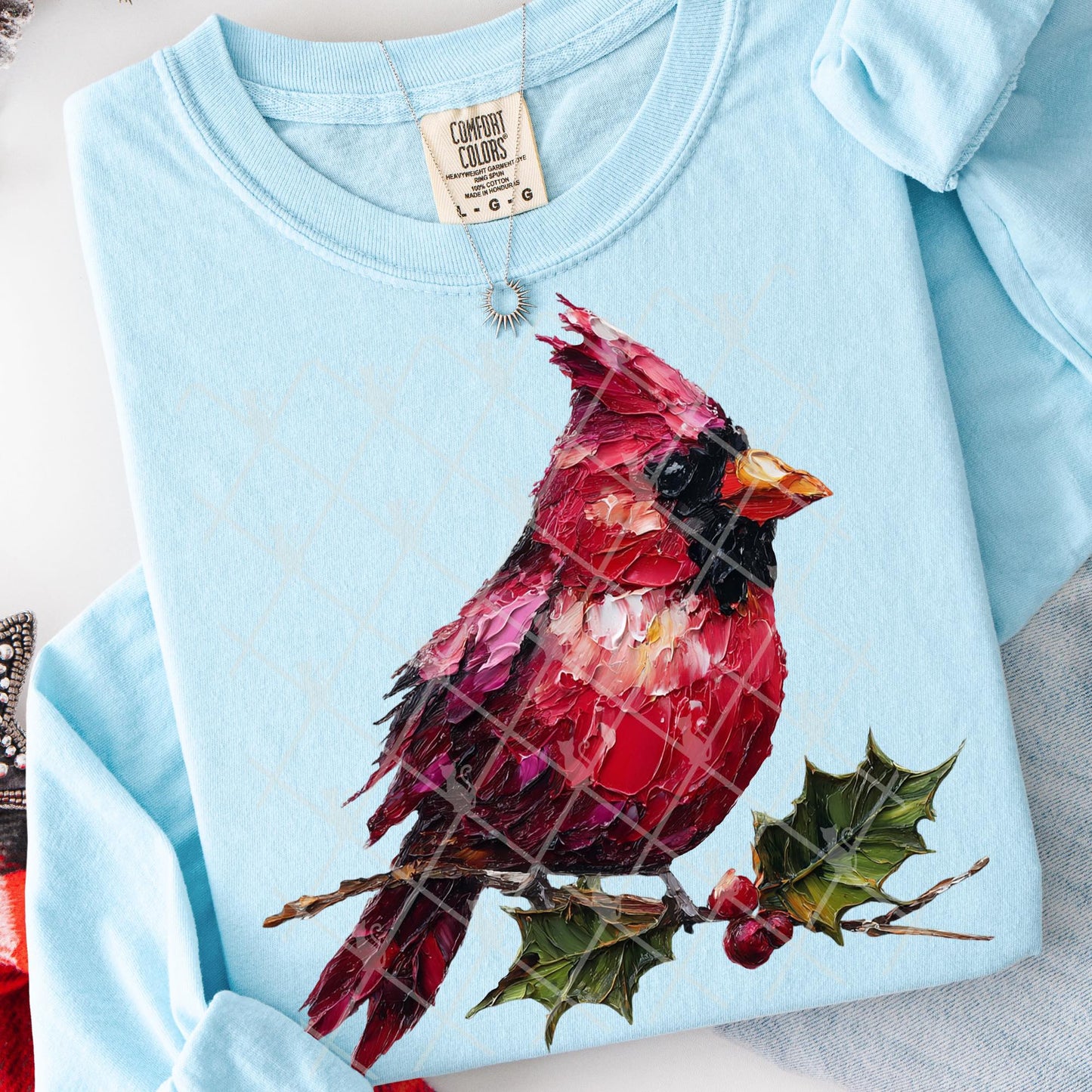 Faux Painted Cardinal 00361