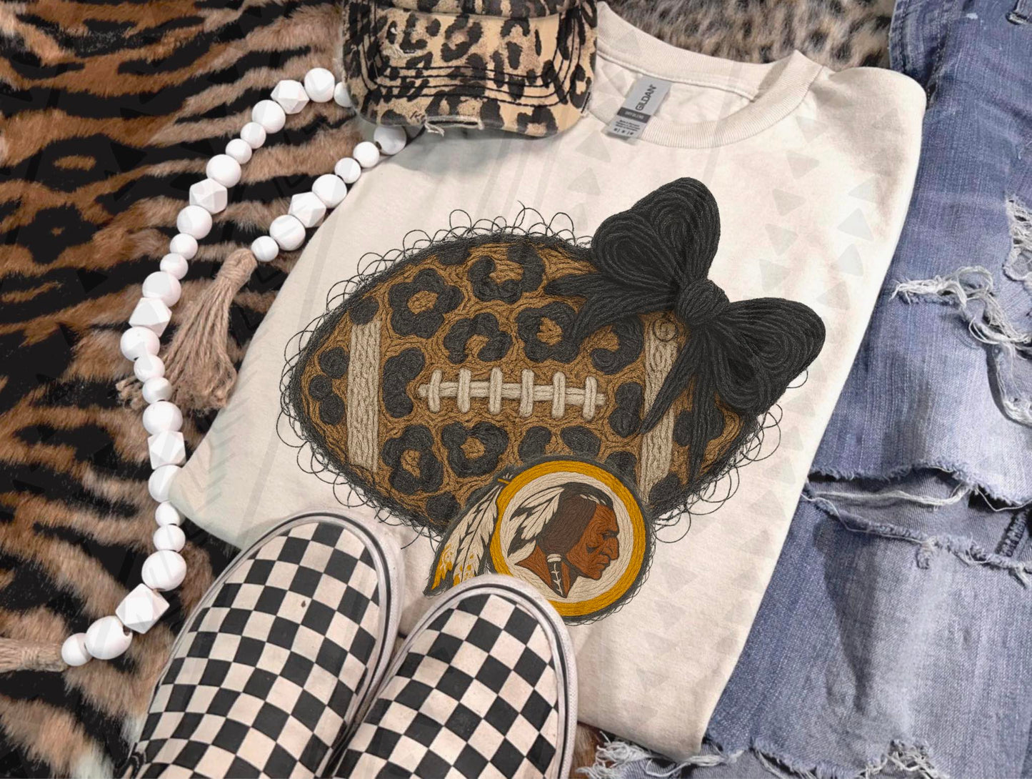 Pro Football Team Leopard Football Yarn (Choose Yours) 00414