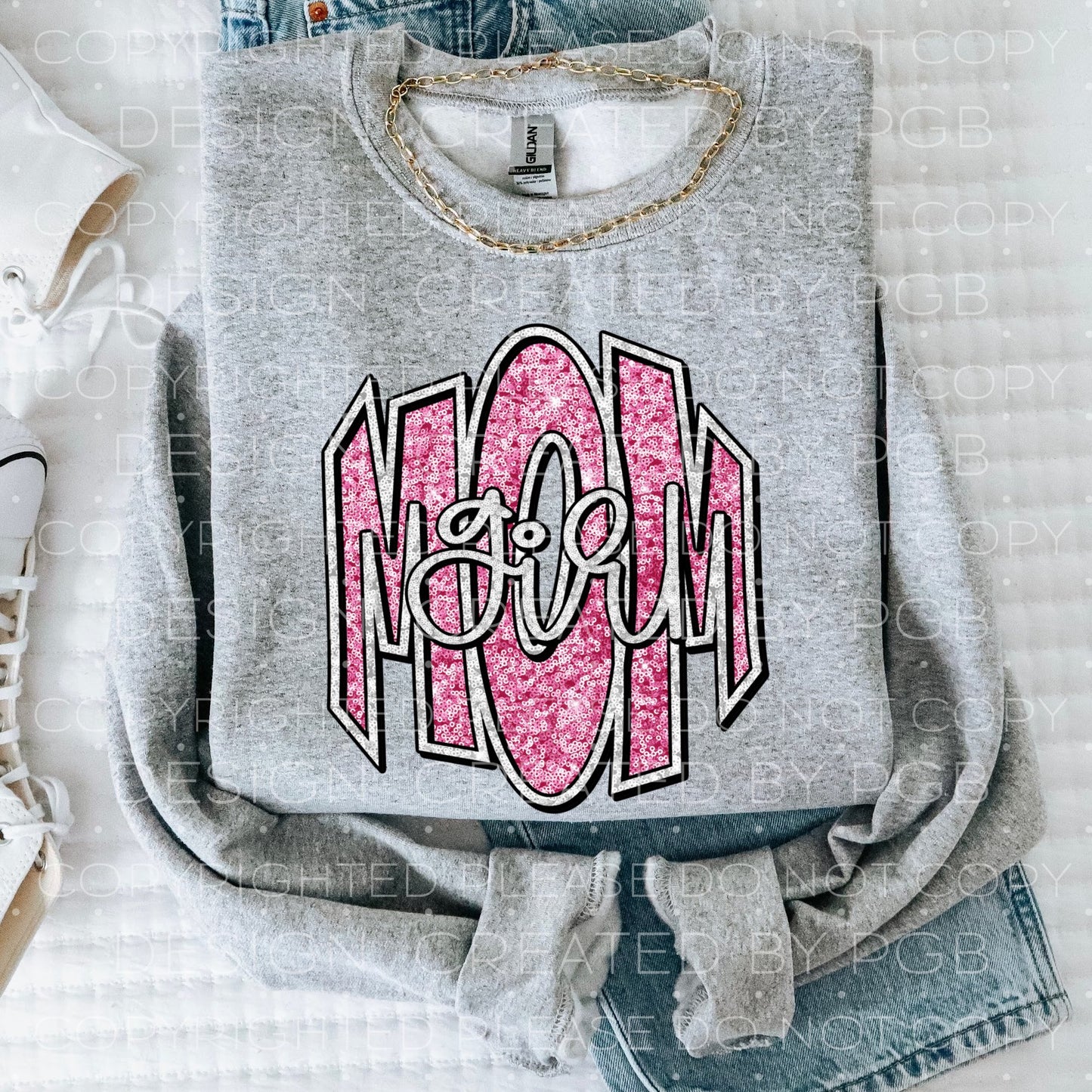 Girl Mom Sequin 00268