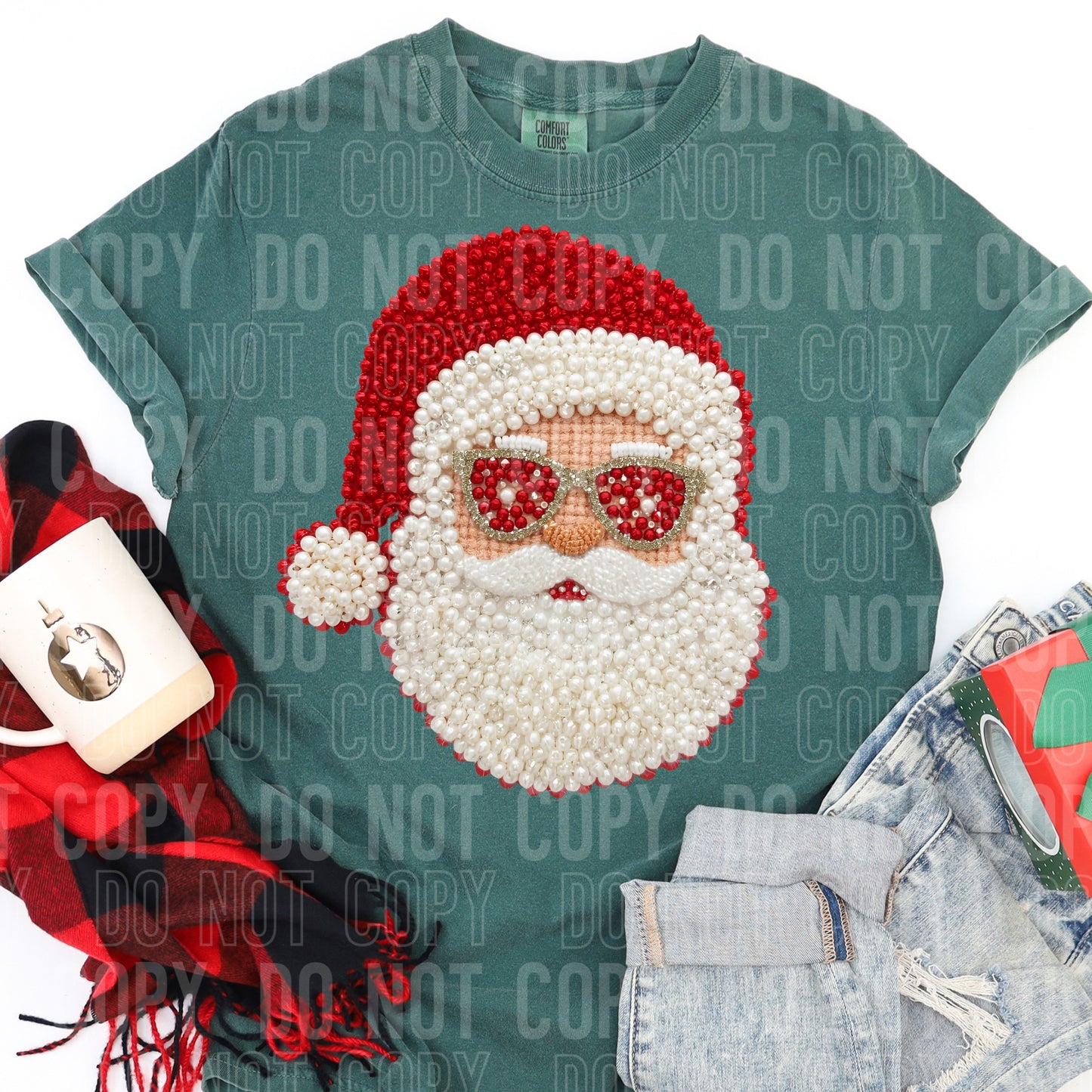 Faux Pearl Santa 00394