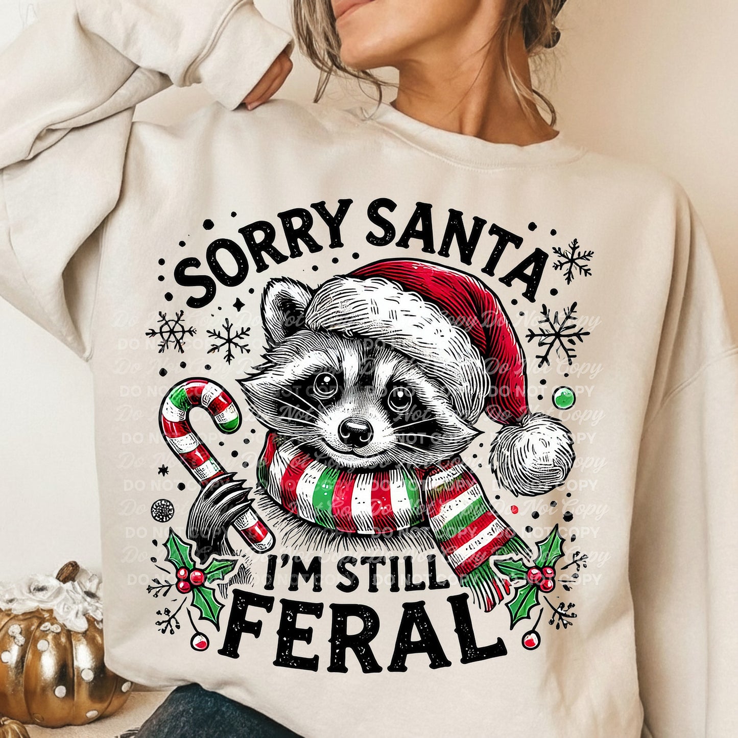 Sorry Santa I'm Still Feral Raccoon 00141