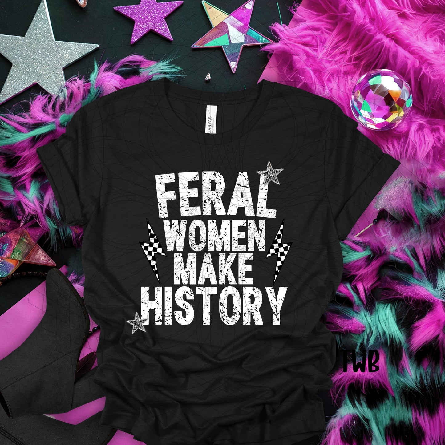 Feral Women Make History White 07244