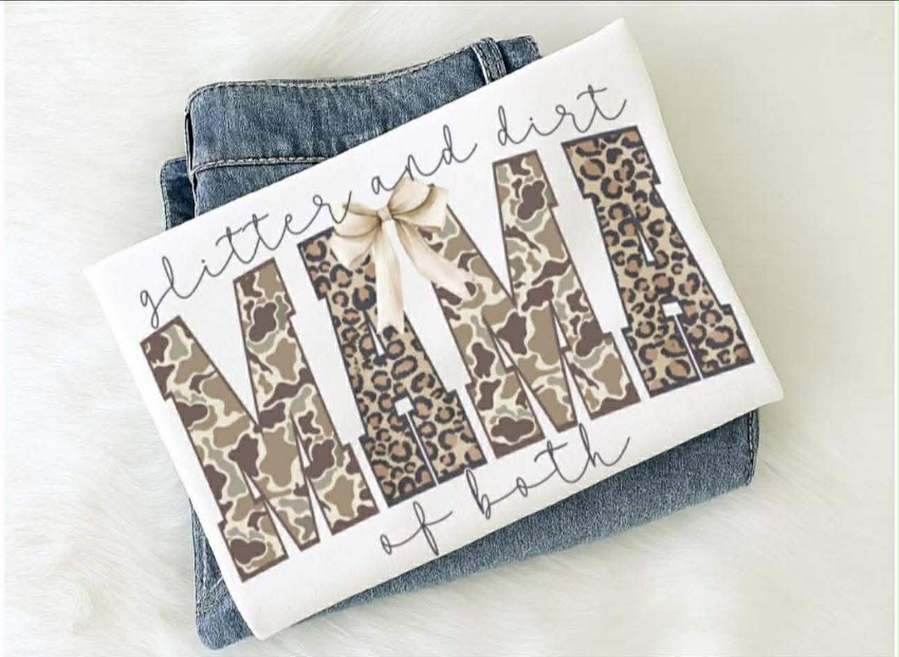 Glitter and Dirt Mama of Both Camo Leopard 08309