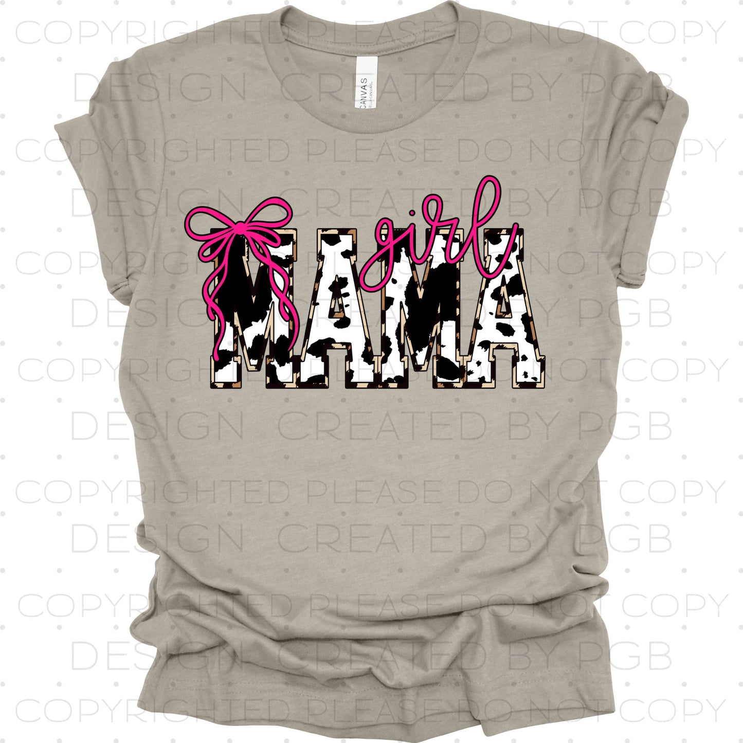 Girl Mama Cow Leopard Print 07683