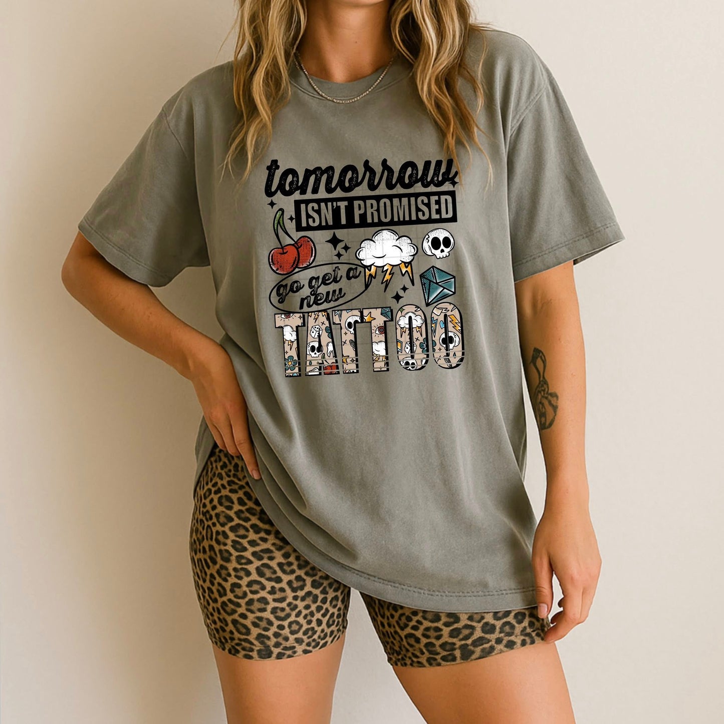 Tomorrow Isn't Promised Get a Tattoo Black 07677