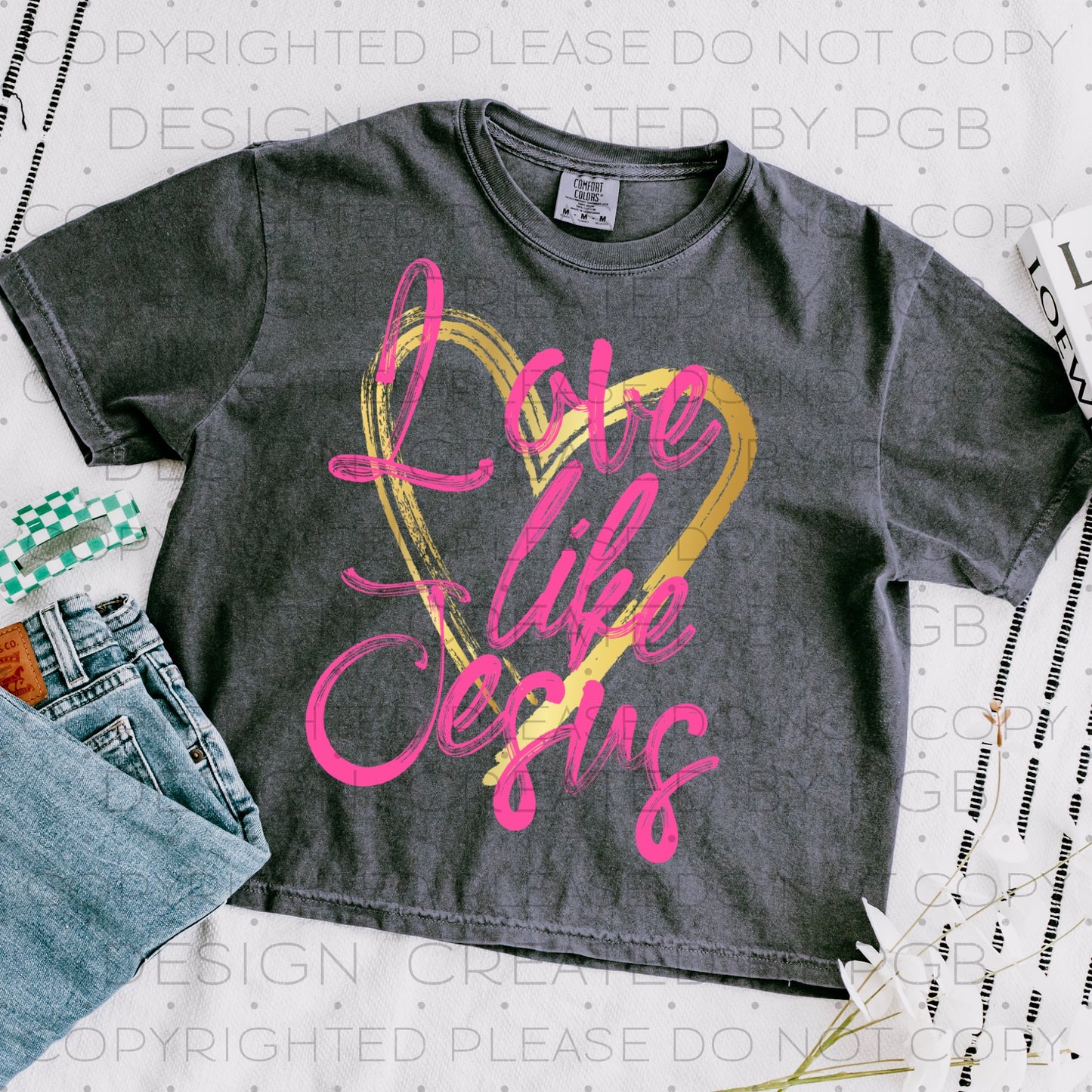Love Like Jesus Gold Pink 07835