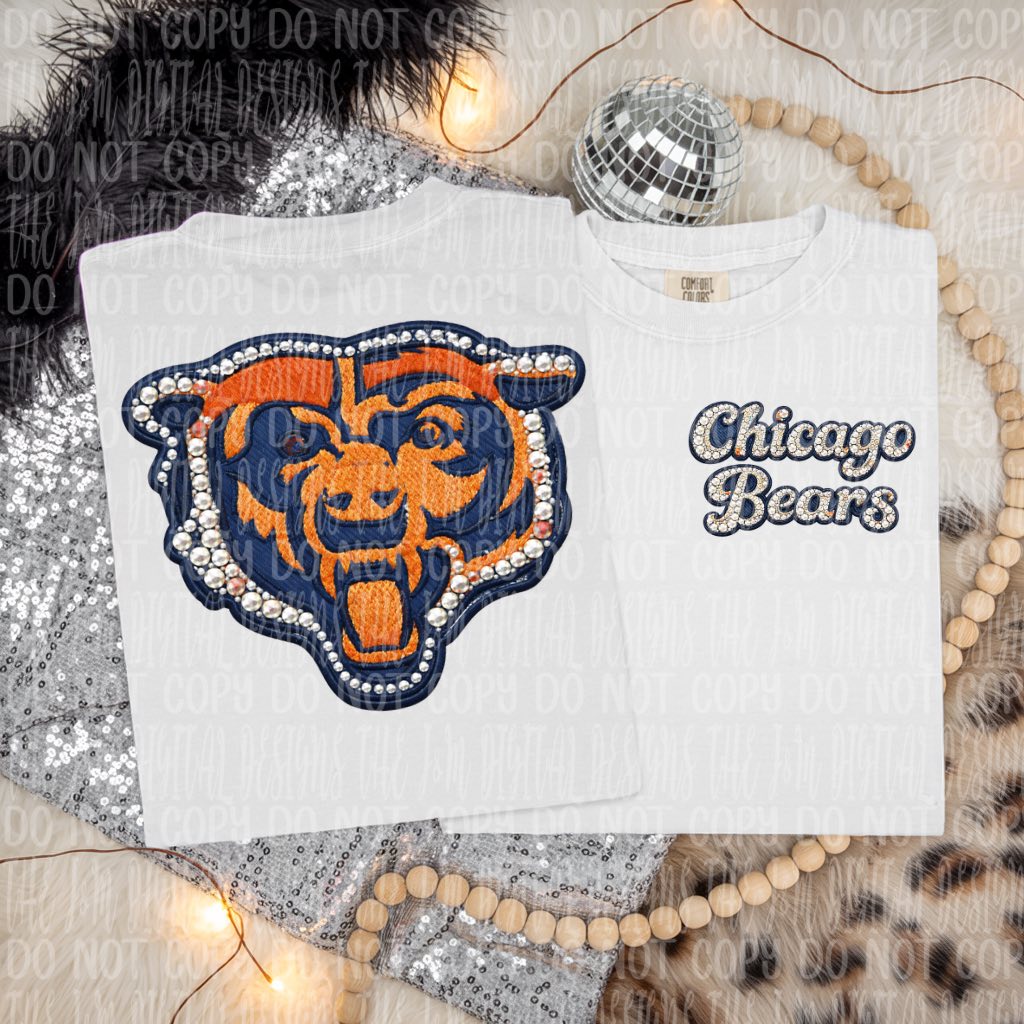 Denim and Rhinestones Pro Football Teams (Choose Yours) 07676