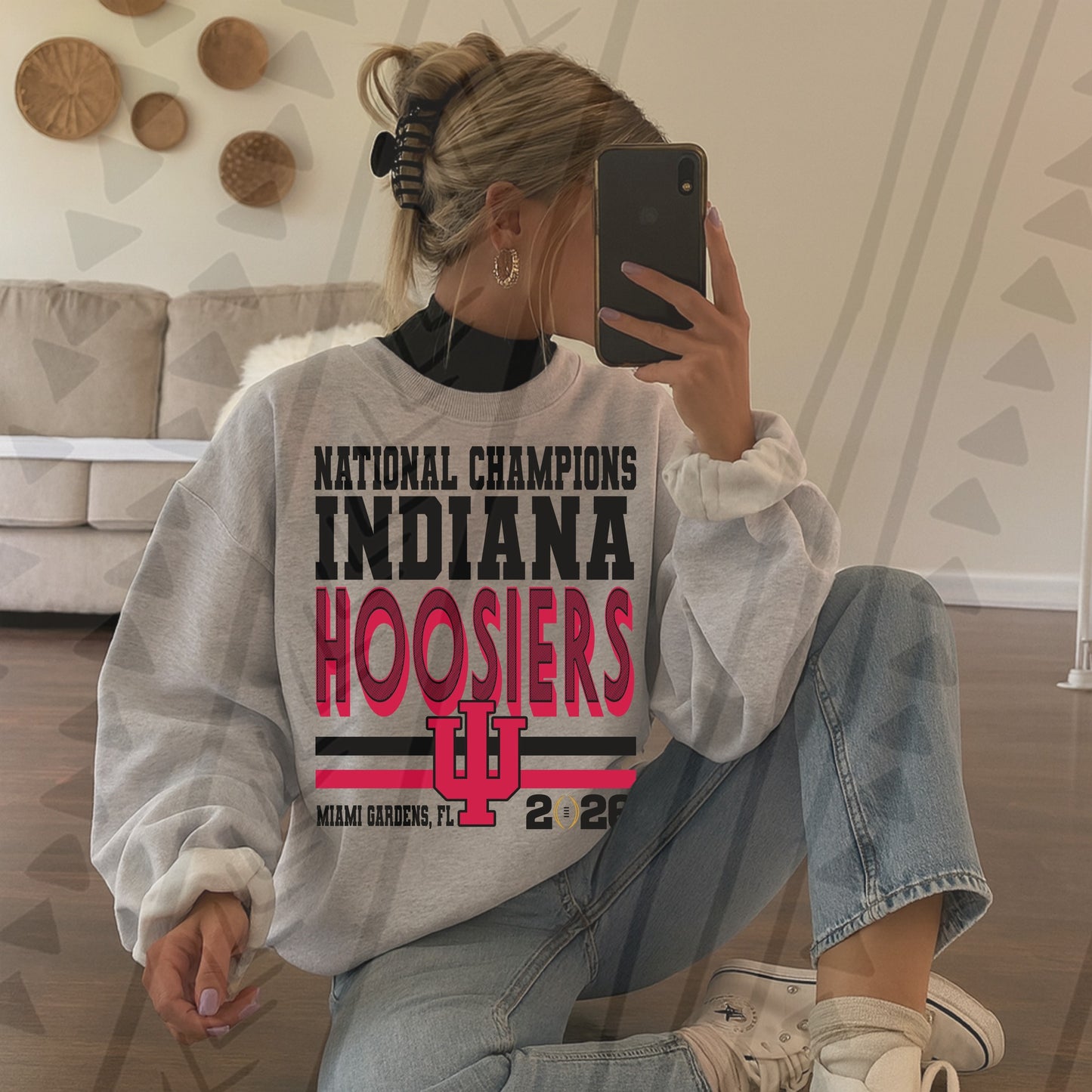 Indiana Hoosiers National Champions Black 07787