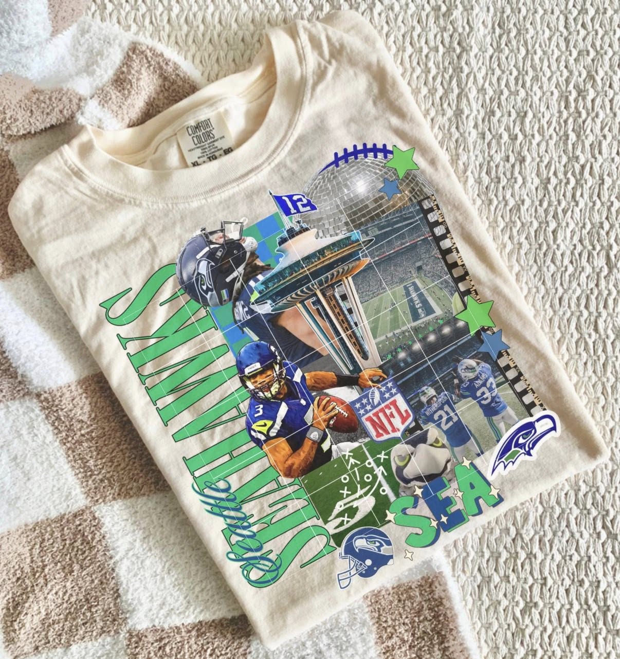Seattle Seahawks Collage SB LX 07922