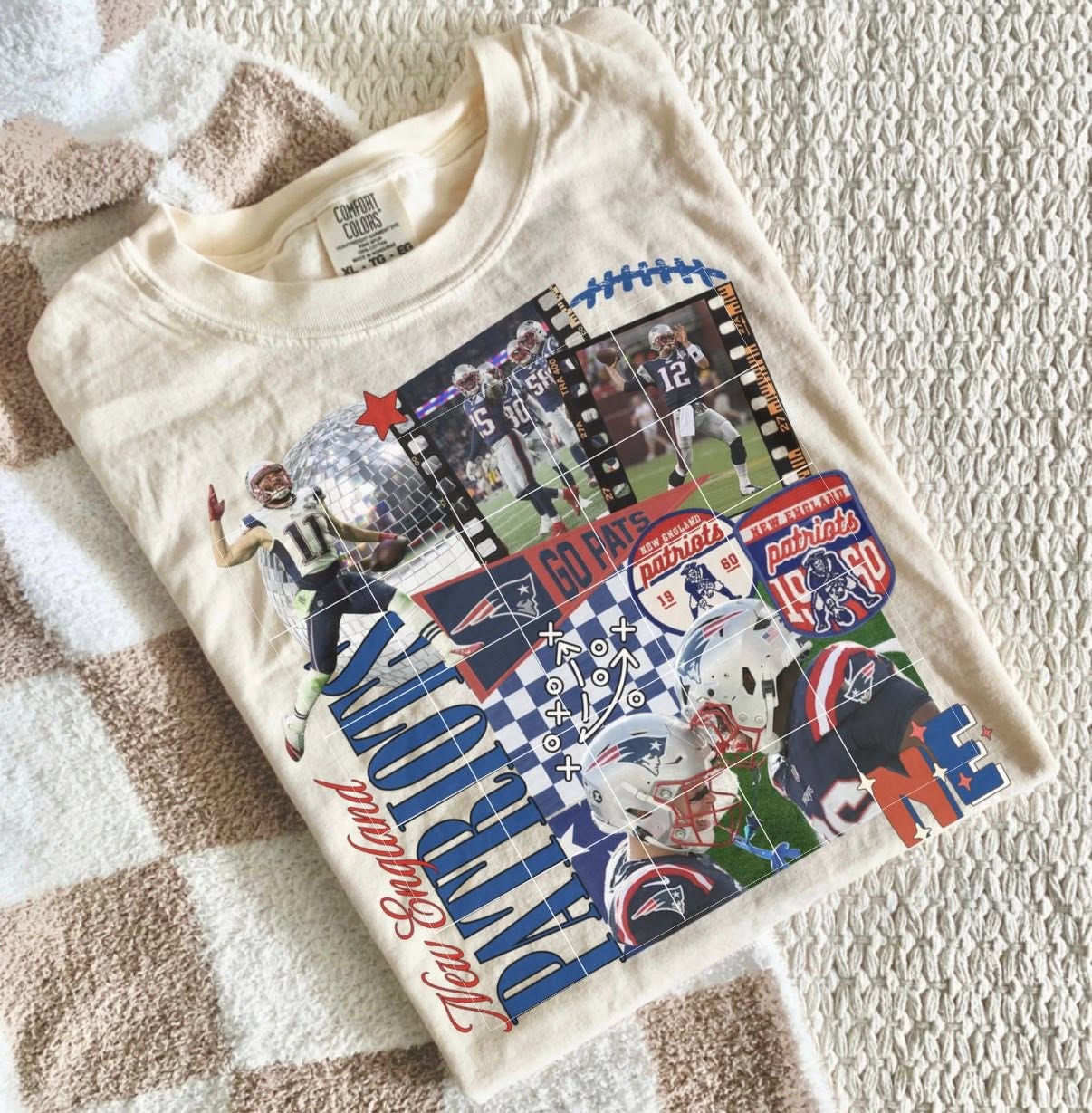 New England Patriots Collage SB LX 07923