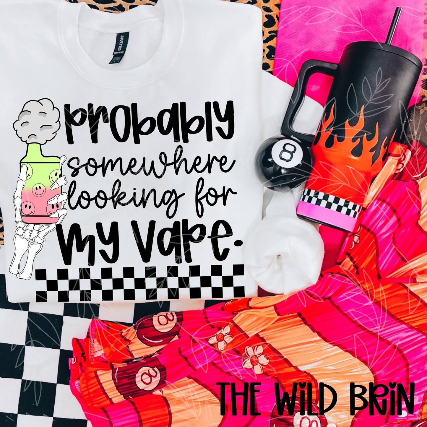 Probably Somewhere Looking for My Vape Green Smile (Color Dropdown) 08091