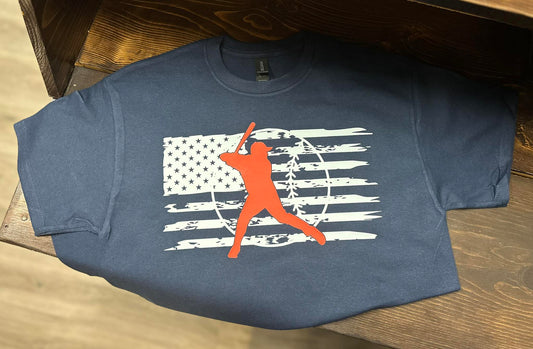 Baseball Player Flag (Custom Colors) 07419