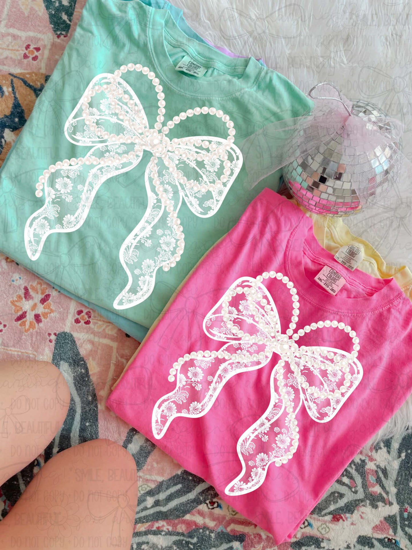 Lace Bow With Pearls 07494