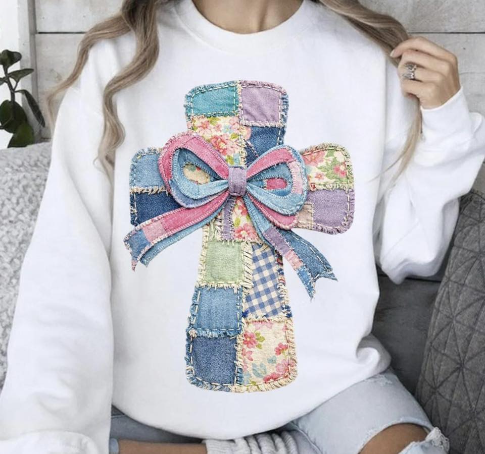 Faux Fabric Cross 07708
