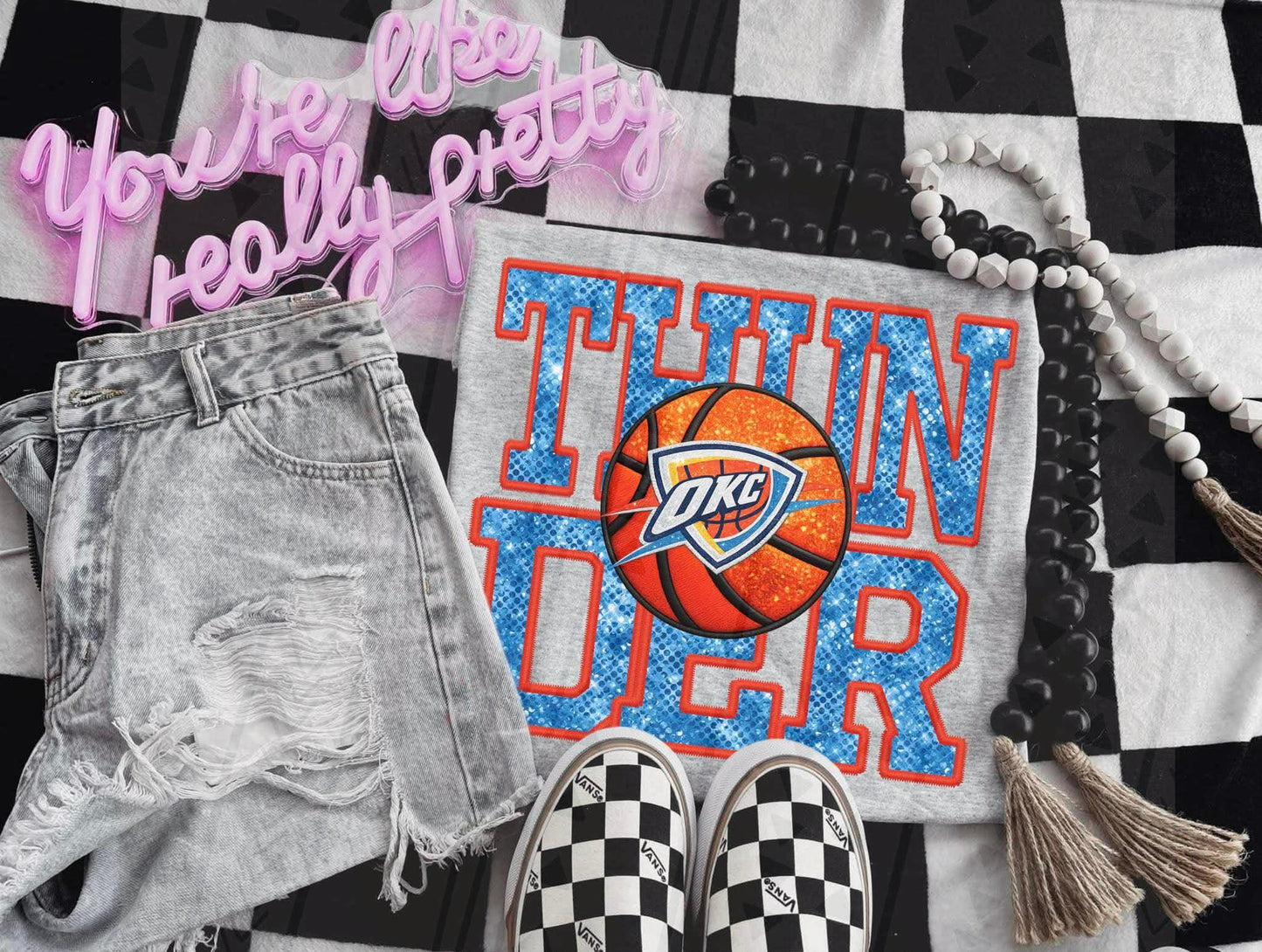 Faux Embroidery OKC Thunder 07801