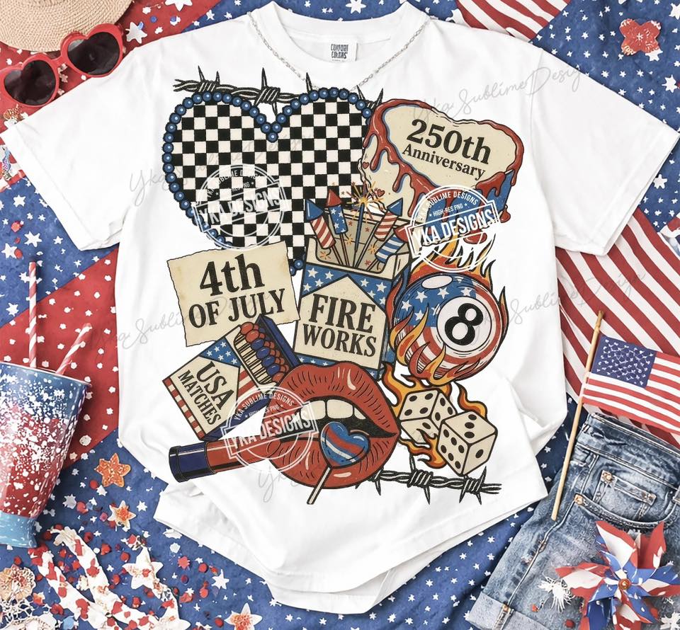 USA Retro 250 Years Collage 07906