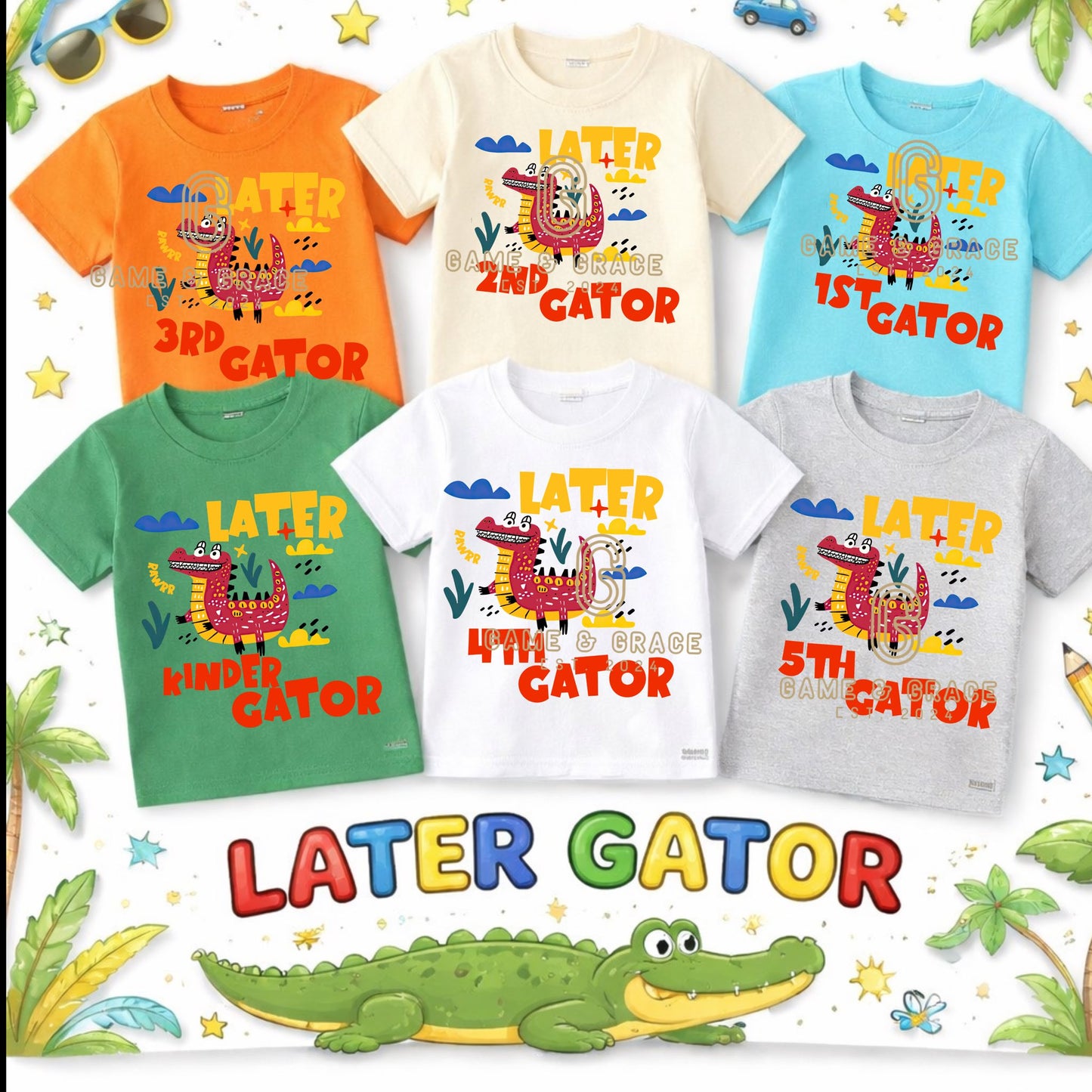 Boy Later Gator Grade Levels (Choose Yours) 07994