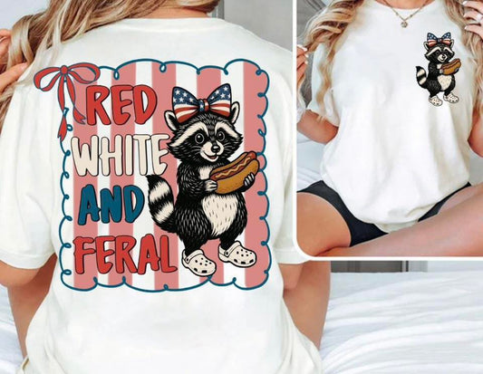 Red White and Feral (Pocket Included) 08048