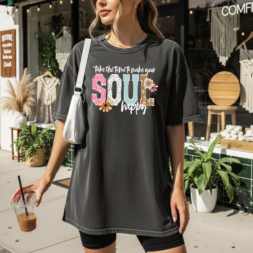 Take the Time to Make Your Soul Happy White 08366