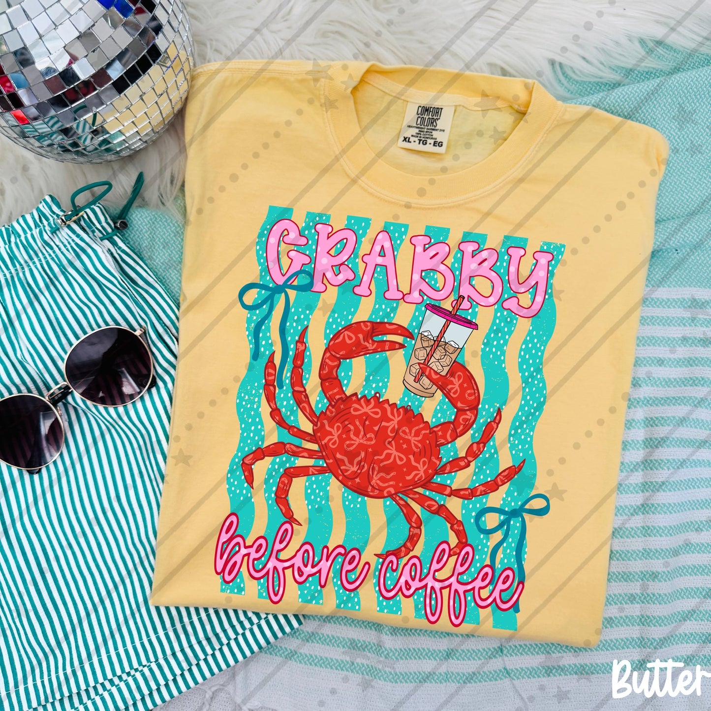 Crabby Before Coffee Pink 08179