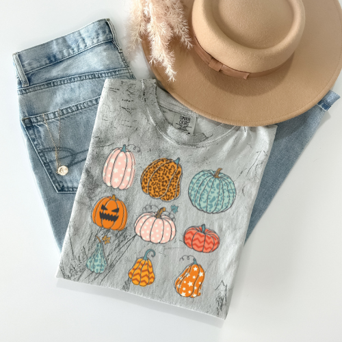 Retro Pumpkins Collage DTF Transfer 05880